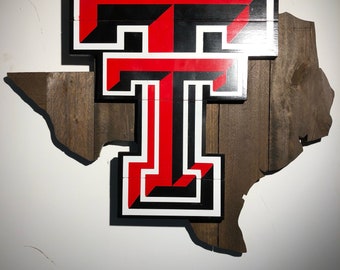 Texas Tech Red Raiders Wooden Wall Sign