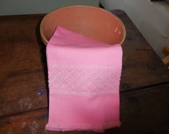 Vintage Pink Dish Towel Tea Towel