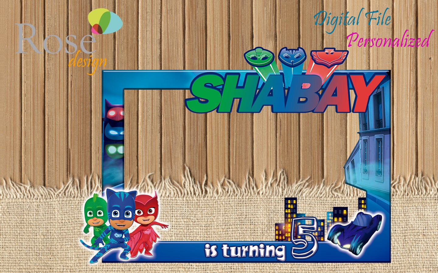 Pj Masks Marco Foto Pj Masks Fiesta Birthday Backdrops