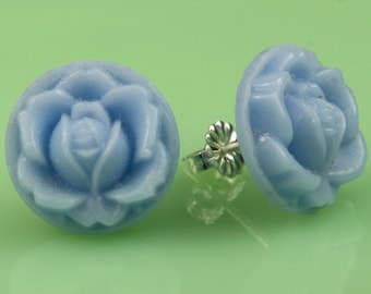 Vintage Rose Button Post Earrings