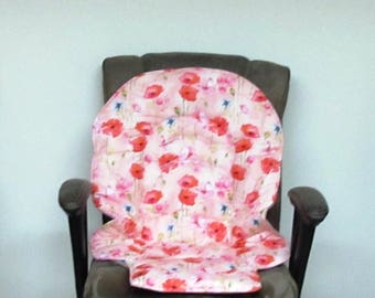 Graco high chair pad for the Duodiner or Blossom styles, baby accessory replacement chair cushion, kids furniture protector, watercolors