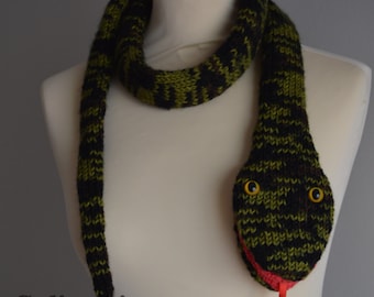 Knit Snake Scarf Animal Scarf