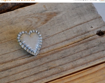 CLEARANCE Silver heart brooch Heart jewelry heart pin valentines gift pillow heart brooch pillow heart pin 1" pin love DF354