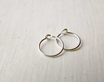 Sterling Silver Tragus Hoop Earrings
