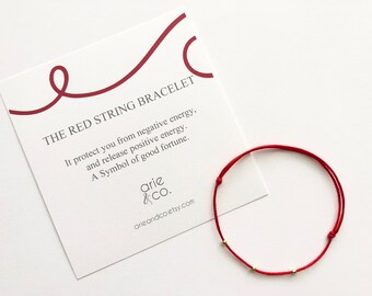 Red String Bracelet / Gold Red String Bracelet / Red String Protection Bracelet / Amulet Red String Kabbalah Bracelet / Friendship Bracelet