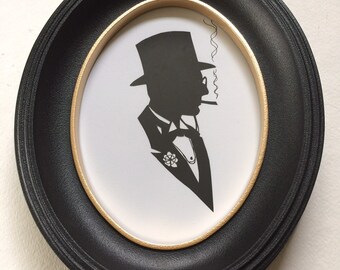 Cardini the Magician Hand Cut Silhouette