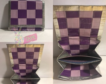 Purple Woven Duct Tape Accordion Wallet