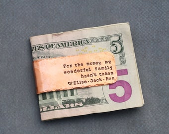 Money Clip Dad Gift • Personalized Custom Father's Day Gift • Home Is Wherever Dad Is • Daddy Gift Family Gift Dad Birthday Father Gift •QQQ