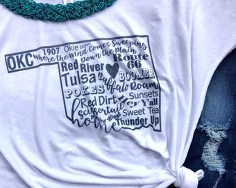 gifts for her/Oklahoma shirt/OK shirt/Oklahoma tee/OK tee/Oklahoma tank/OK tank/state pride shirt/Oklahoma/Tulsa/okc t shirt/Route 66