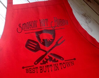 Mens Apron, Funny Apron, Grill Apron, Gift for Husband, Men's Grilling Apron, Grilling, BBQ Apron, Gift for Him, Father's Day for Him