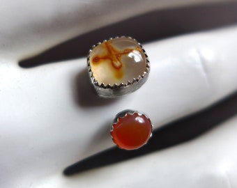 Cross Agate Sterling Silver Ring, Jerusalem Stone Silver Ring, Religious Christian Gemstone Cross Ring, Square Gemstone Cross Ring