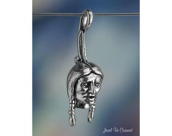 Sterling Silver Native American Indian Brave CHARM or PENDANT .925
