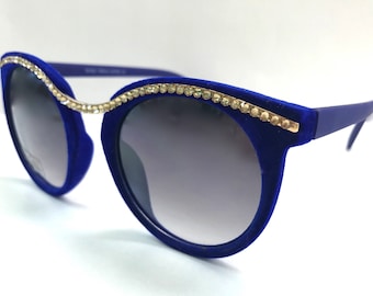 Cat-eye Sunglasses made with Swarovski Crystals 400UV