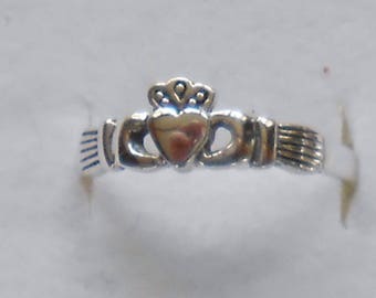 Size 7 Celtic Claddagh Sterling Silver Ring Size New Vintage Wholesale Wedding Band