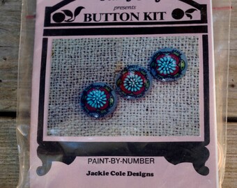 Plum Fun Button Kit Paint-By-Number