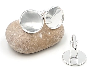 cabochon 18mm silver plate cuff links-10