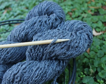 Chunky Grey 100% Pure Shetland Wool Recycled Yarn - 312 yards