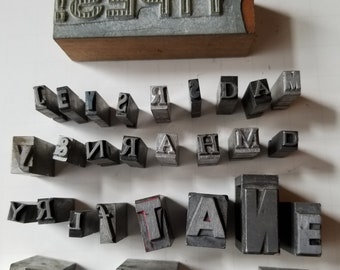 Vintage Letterpress Lead Letter Slugs