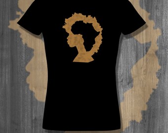 Afro Natural Hair T shirt tops and tees t-shirts t shirts| Free Shipping
