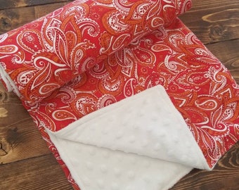 XL minky baby blanket / flannel minky blanket / newborn blanket / receiving blanket / stroller blanket / crib blanket /toddler blanket