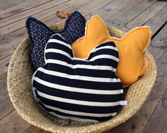 Small pillow, toy, sailor, blue, yellow, minky