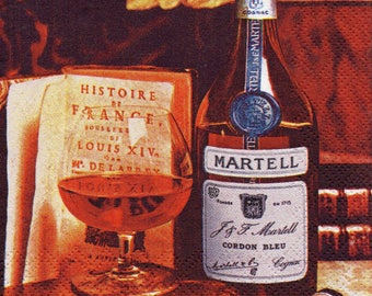 COCK 077 COGNAC 1 paper cocktail napkin