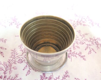 Engraved Sterling Silver Collapsable Cup