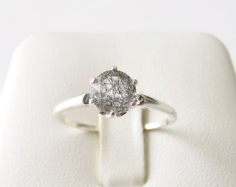 Tourmalinated Quartz Sterling Silver Ring Made To Order