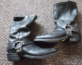 Chippewa Vintage WELL WORN Harness Boots Engineer Boots Motorcycle Boots Biker Boots TRASHED