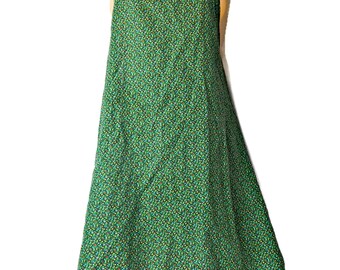 Green Calico Full Apron Full Floral