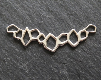 Sterling Silver Pebble Connector 34mm