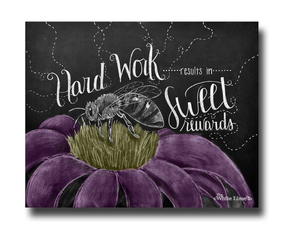 Items similar to Chalkboard sign motivational quote spring flowers