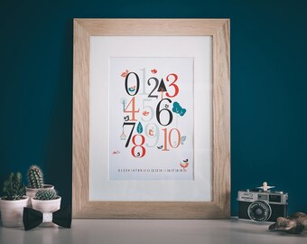 POSTER child figures / / fun learning! A4 & A3