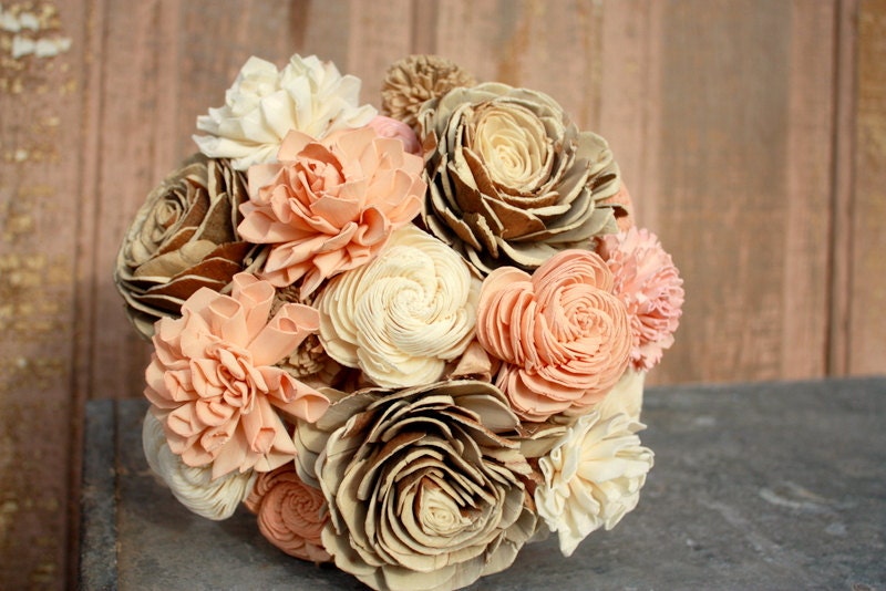 Sola flower bouquet brides wedding bouquet champagne rose