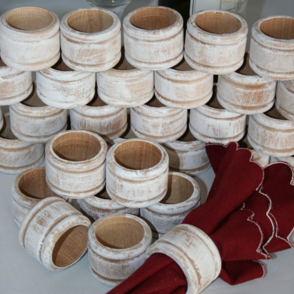 50 Rustic Wood Napkin Ring Holder Wedding Napkin Rings