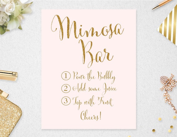 Candid image pertaining to free printable mimosa bar sign Delicate image inside free printable mimosa bar sign