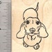 Dachshund Rubber Stamp, Wiener Dog G26411 Wood Mounted