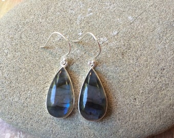 925 Sterling silver Labradorite gemstone earrings
