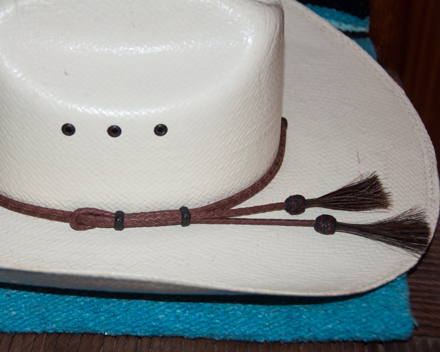 Handmade Western Kangaroo Leather Hat Band Braided Hatband