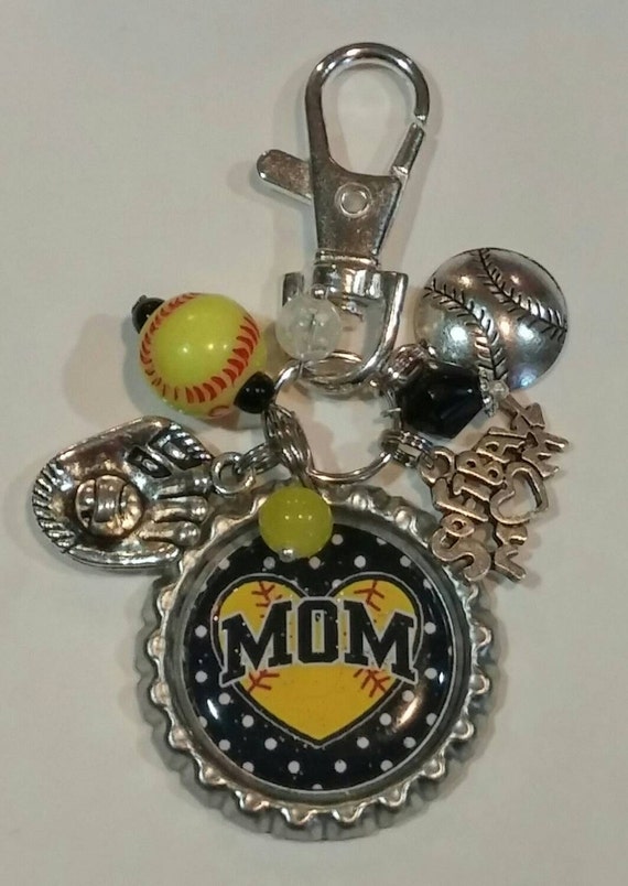 Softball Mom keychain. Perfect for Mothers Day Grandparents