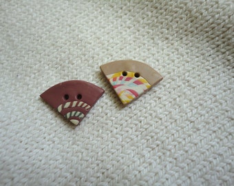 Odd Triangles Handmade Buttons