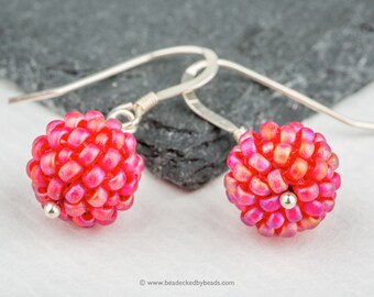 Beaded Bead Mini Earrings