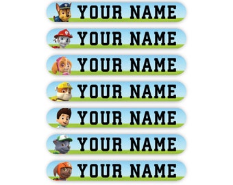 Paw patrol name tags | Etsy