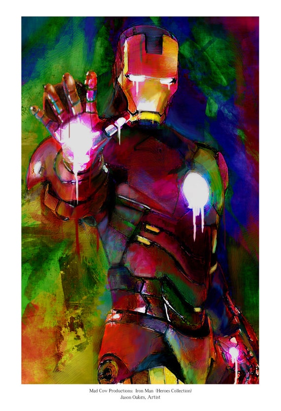 Iron Man Abstract Canvas Art16 x 24 and 20