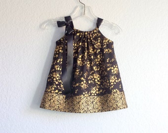 Black And Gold Dress Etsy