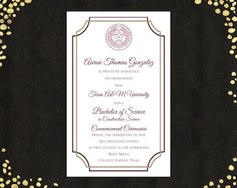 Bachelor Graduation Invitations 6