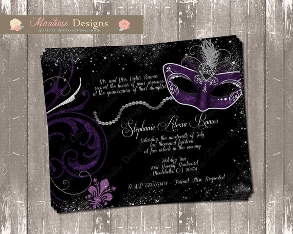 Elegant Masquerade Ball Invitations 4