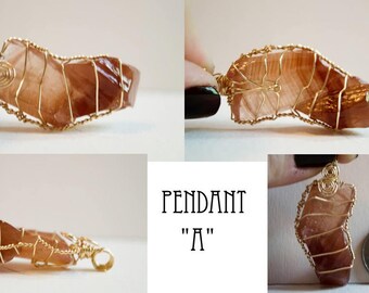 Red Calcite Pendant