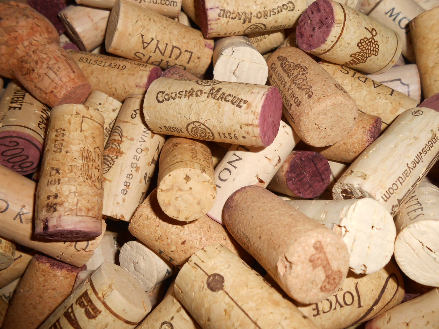 100 Used Wine Corks Natural Wine Corks Red and White bulk