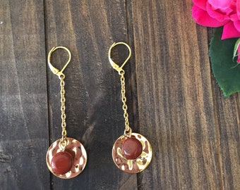 Jasper date earrings, jasper jewelry, gemstone esrrings, handmade jewelry